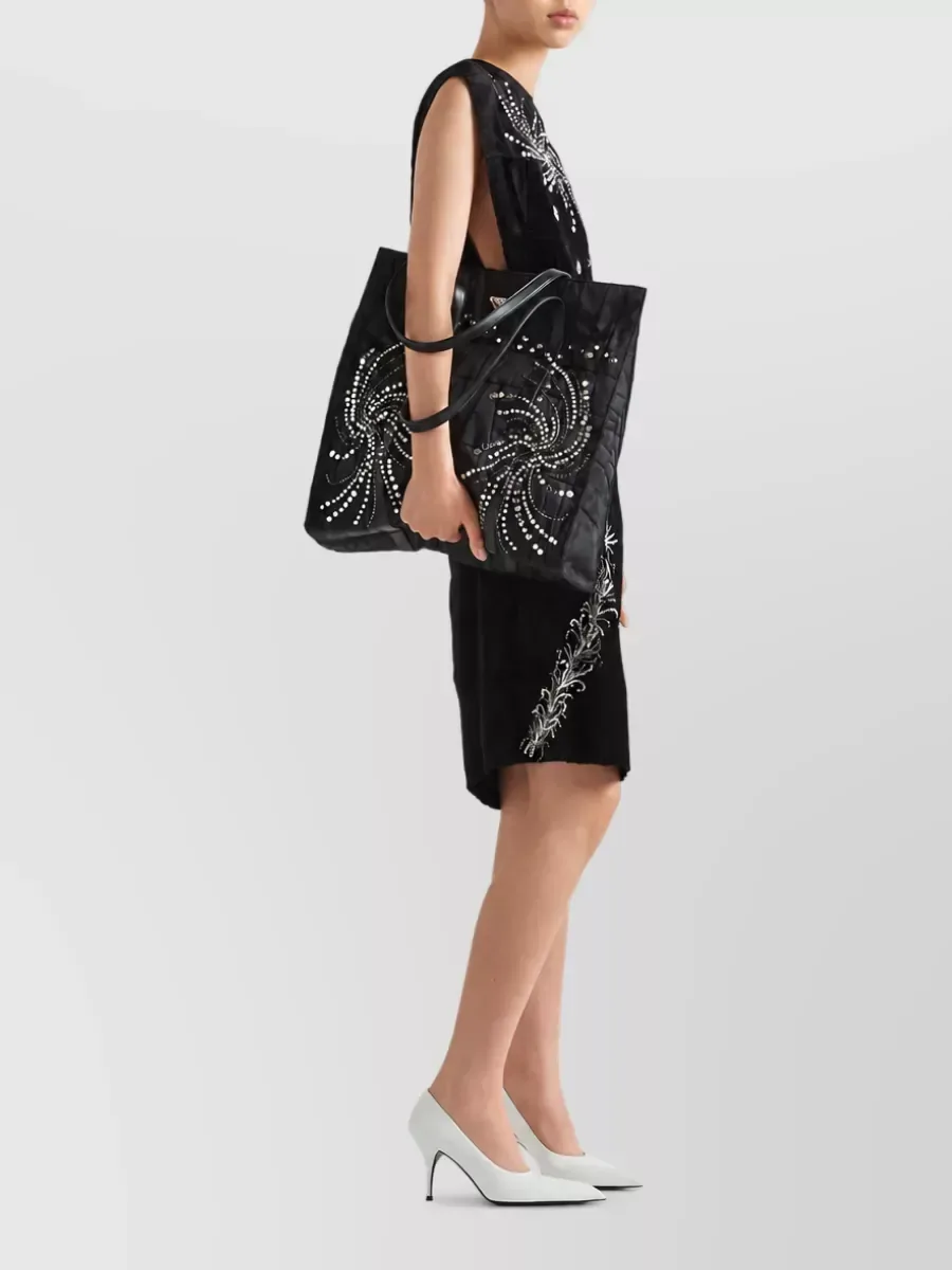 Borsa tote Prada Re-Edition Large nera, foto 2