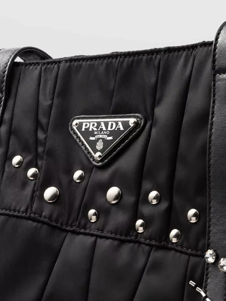 Borsa tote Prada Re-Edition Large nera, foto 3