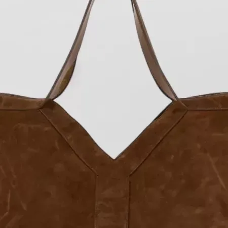 Saint Laurent Y Tote, коричневый цвет, деталь