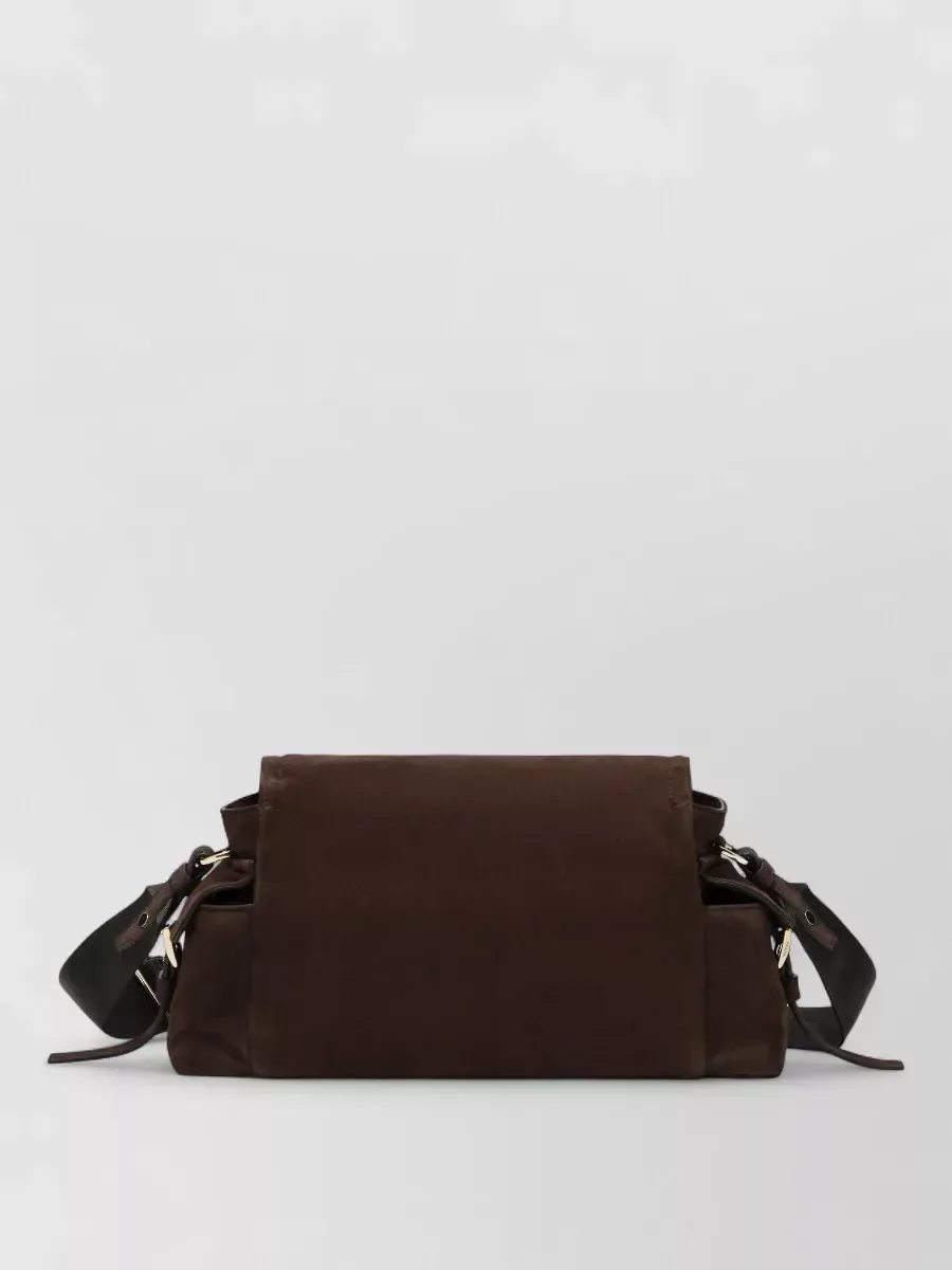 Prada Buckle Flap Crossbody Bag em castanho, foto 2