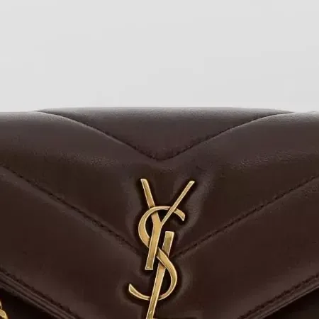 Saint Laurent Loulou Mini in Brown, detail