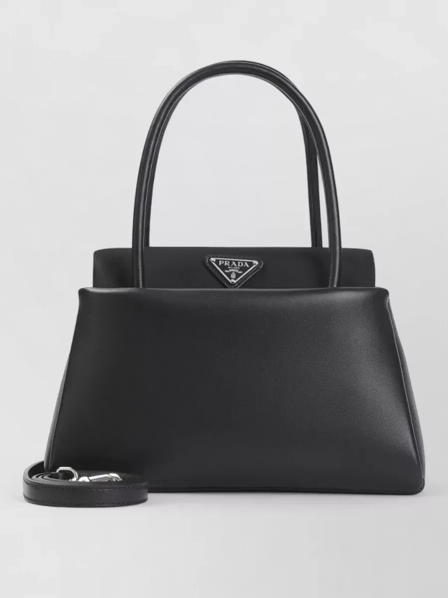 Borsa tote Prada Triangle nera, foto 4