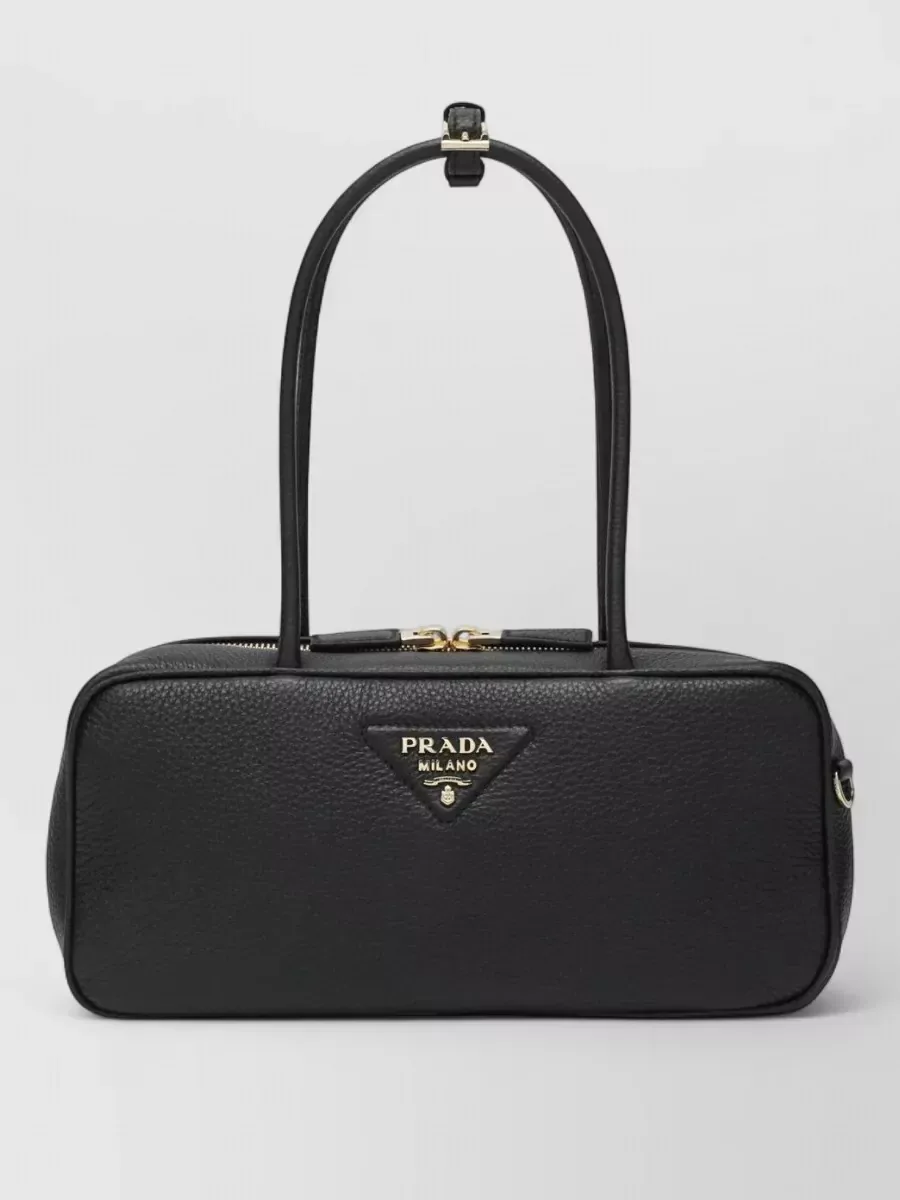 Prada Rectangular Double Handle Bag in Black, photo 1