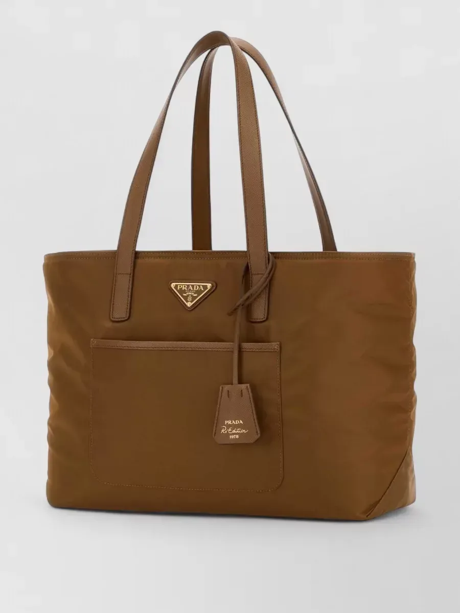 Prada Re-Nylon Top Handle Bag in Brown, photo 2