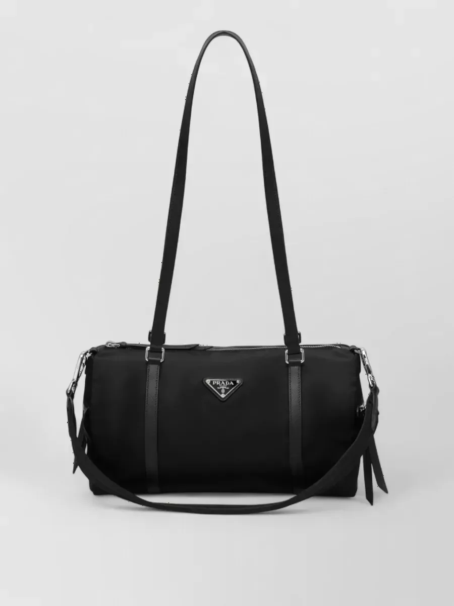 Prada Lightweight Zip Shoulder Bag in Black, photo 1
