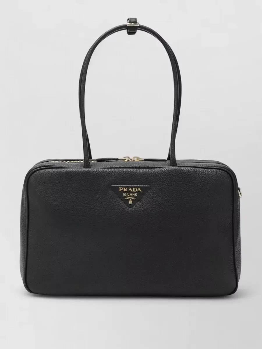 Prada Textured Top Handle Bag in Black, photo 1