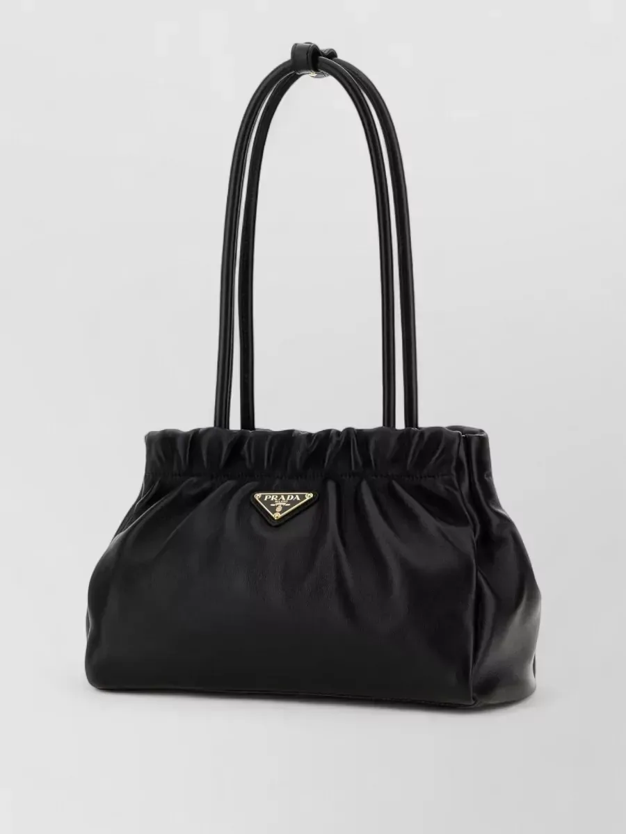 Prada Nappaleder Henkeltasche in Schwarz, Foto 2