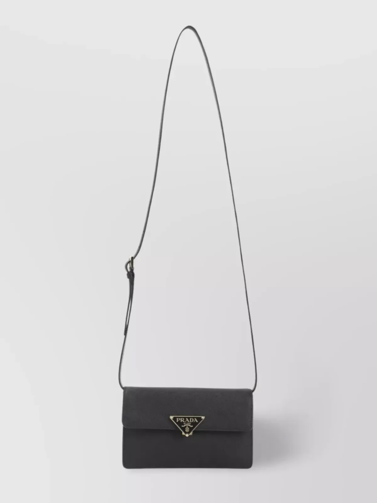 Сумка Prada Mini Crossbody Bag из чёрной фактурной кожи, фото 1