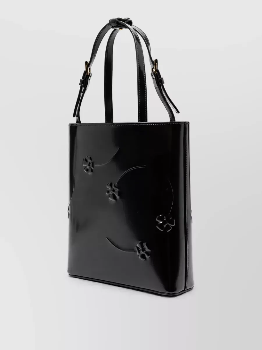 Prada Triangle Embossed Clutch in Black, photo 3