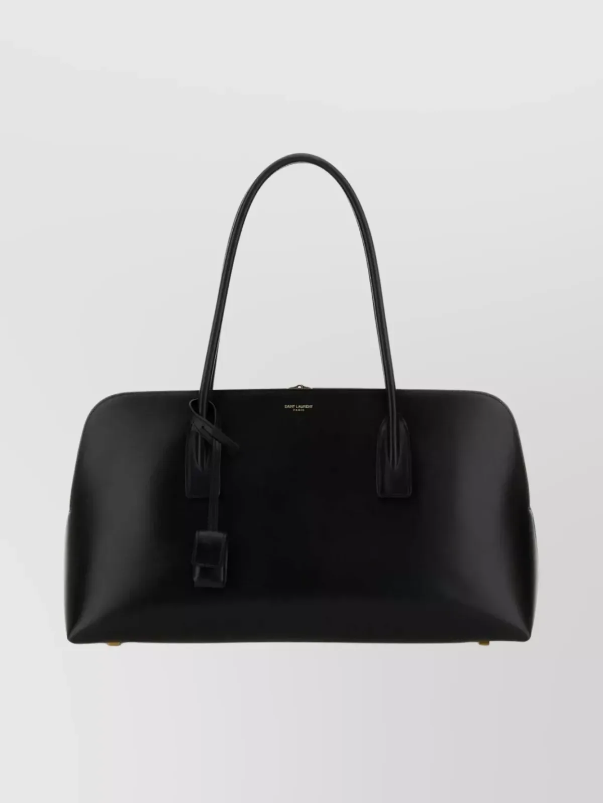 Saint Laurent Structured Leather Shoulder Bag in Black, photo 1