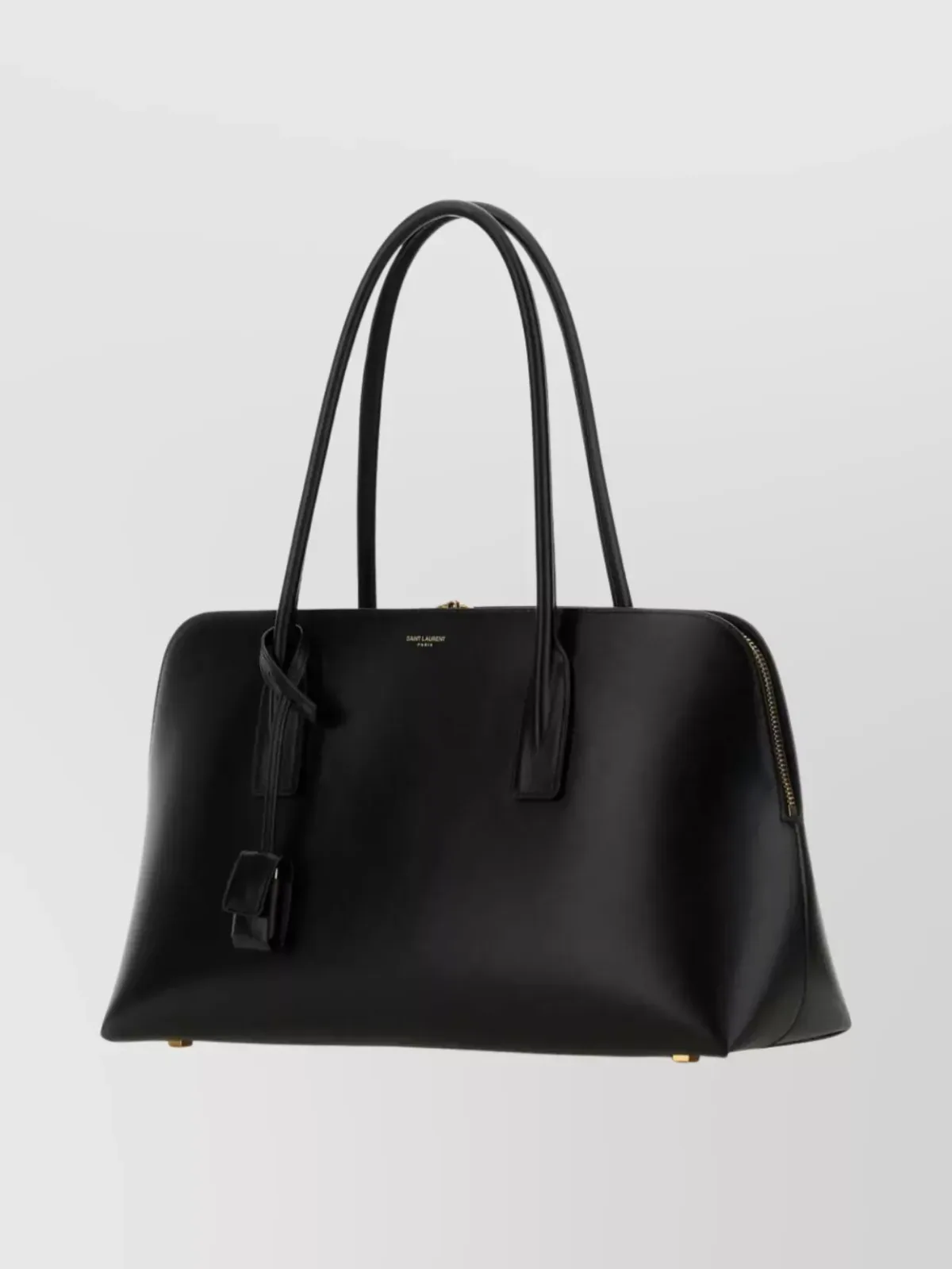 Saint Laurent Structured Leather Shoulder Bag in Black, photo 2