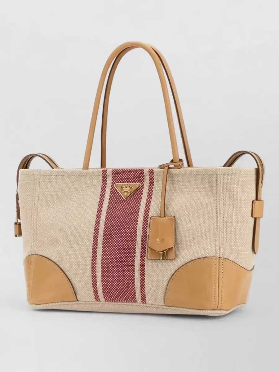 Prada Large Canvas Tote in Beige, photo 1
