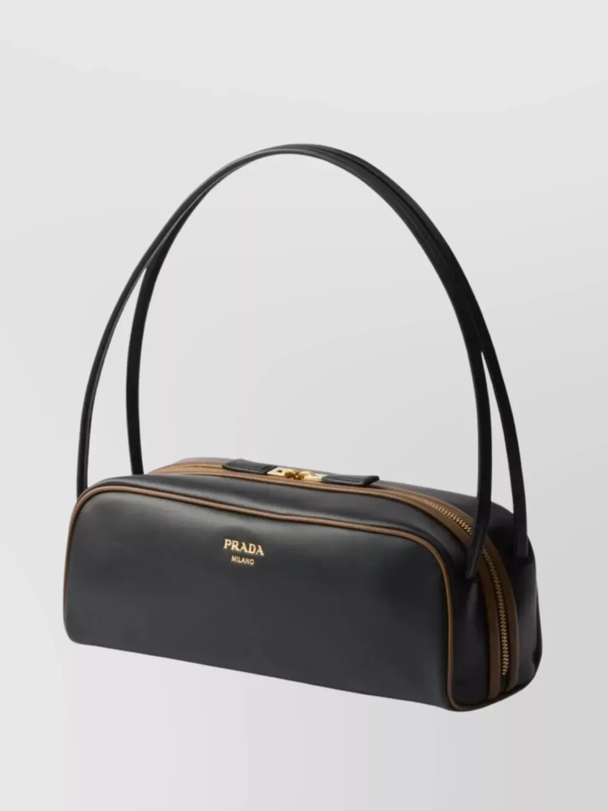Prada Rectangular Double Handle Bag in Black, photo 3