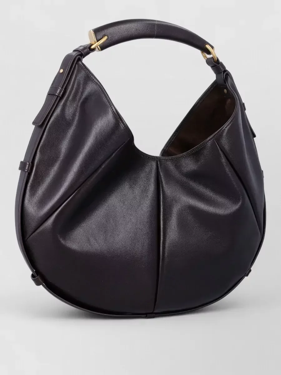 Saint Laurent Medium Pleated Bag in Brown, photo 3