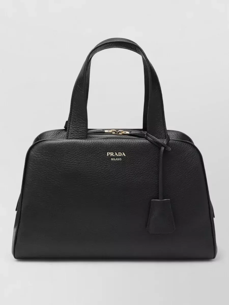 Prada Textured Top Handle Bag in Black, photo 1