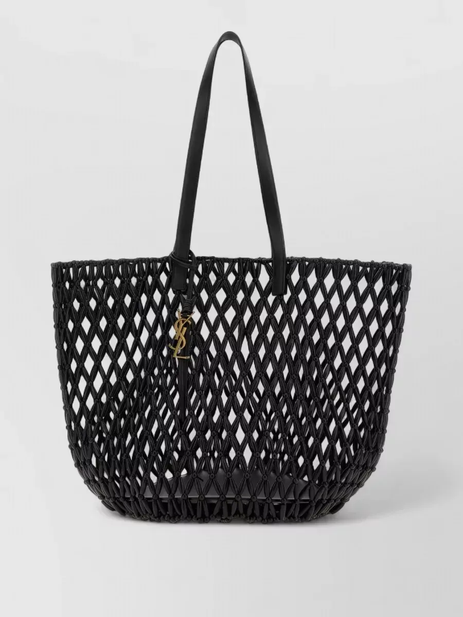 Saint Laurent Beaded Tote in Black, photo 1