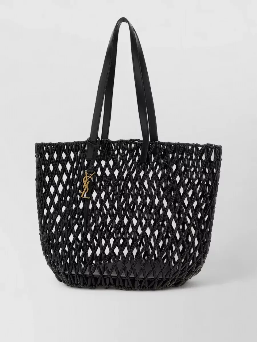 Saint Laurent Beaded Tote in Black, photo 2