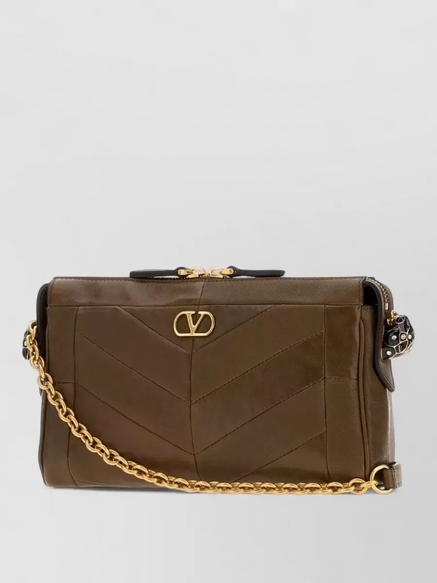 Valentino Garavani Panthea Clutch in Braun, Foto 1