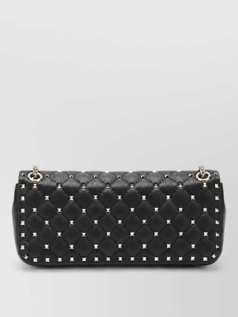 Clutch média Valentino Garavani Rockstud Spike Medium em Preto, foto 1