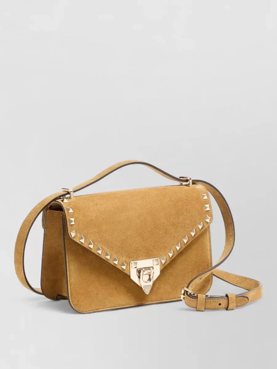 Valentino Garavani Rockstud Spike Schultertasche Small in Braun, Foto 1