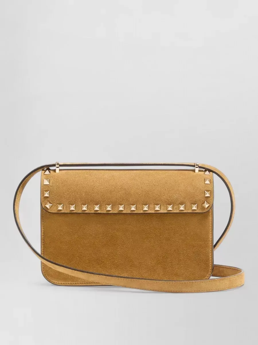 Valentino Garavani Rockstud Spike Schultertasche Small in Braun, Foto 3