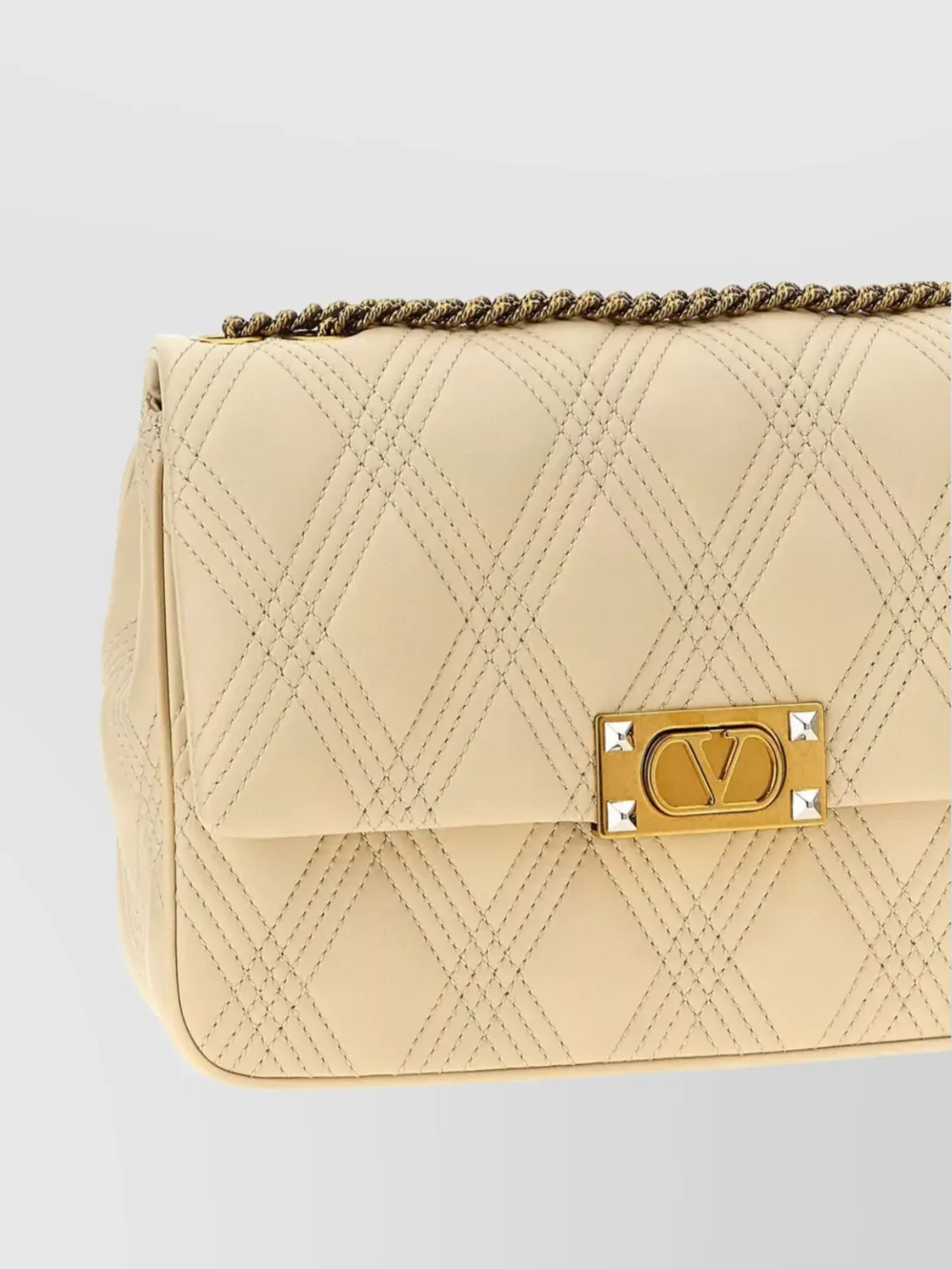 Valentino Garavani VLogo Signature Schultertasche Medium in Beige, Foto 3