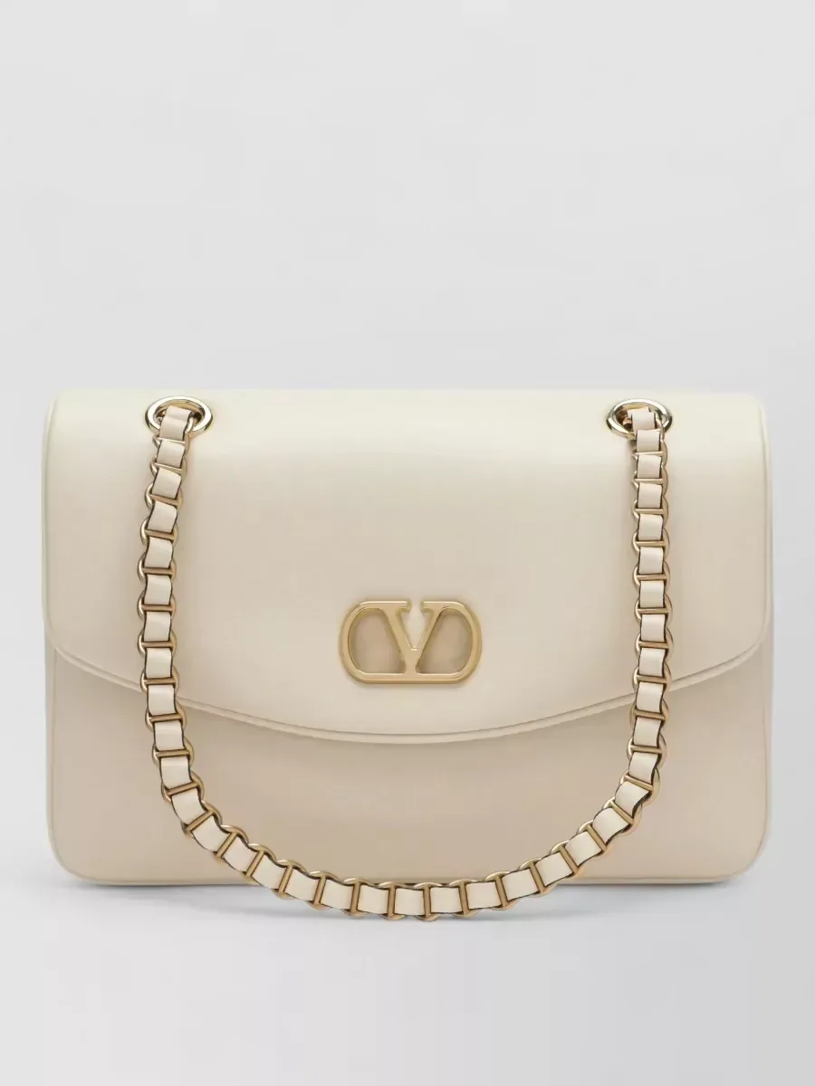 Valentino Garavani Chain Shoulder Bag in White, photo 1
