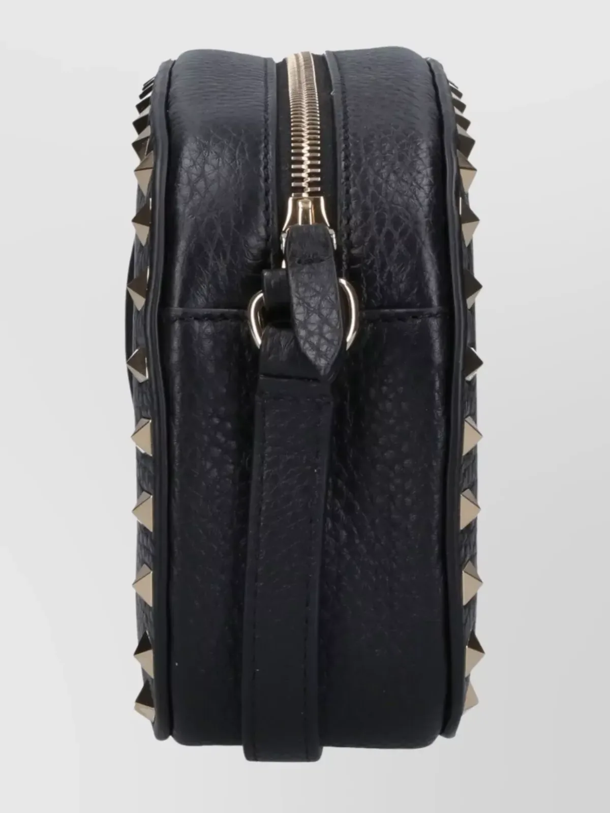 Valentino Garavani Studded Zip Shoulder Bag in nero, foto 3