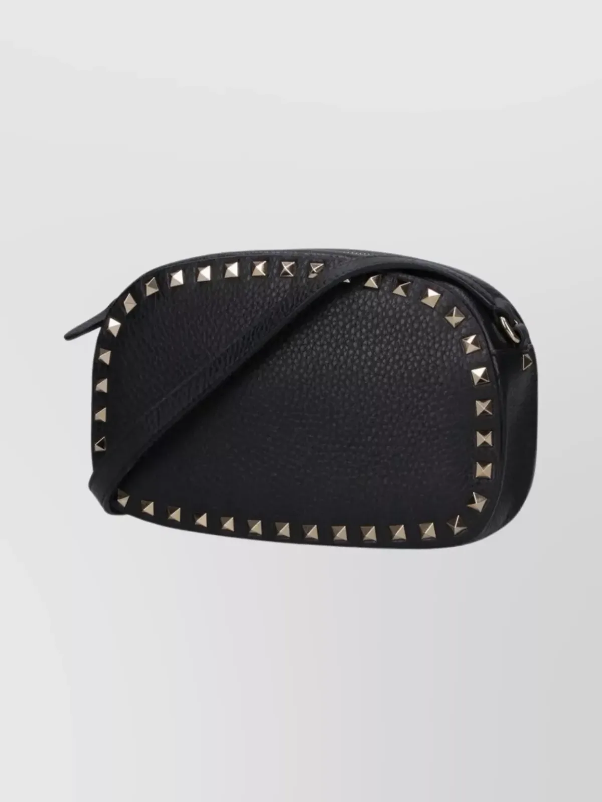 Valentino Garavani Studded Zip Shoulder Bag in nero, foto 4