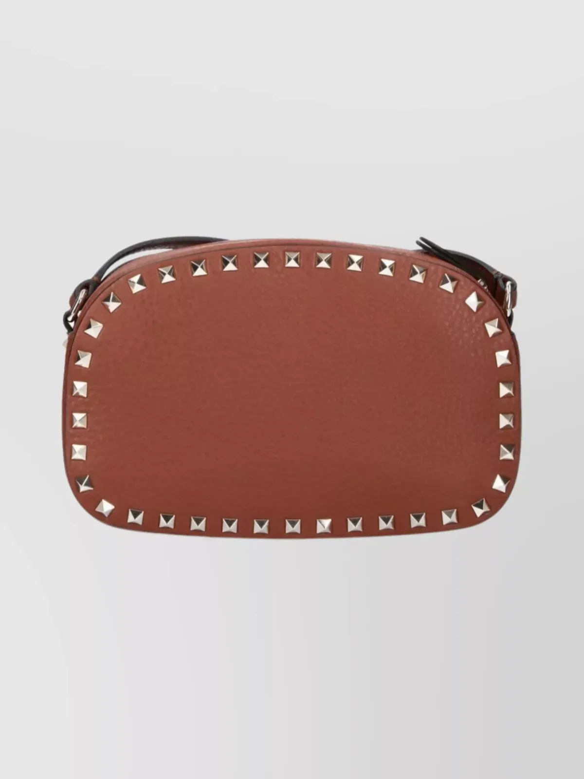 Valentino Garavani Studded Zip Shoulder Bag in marrone, foto 1