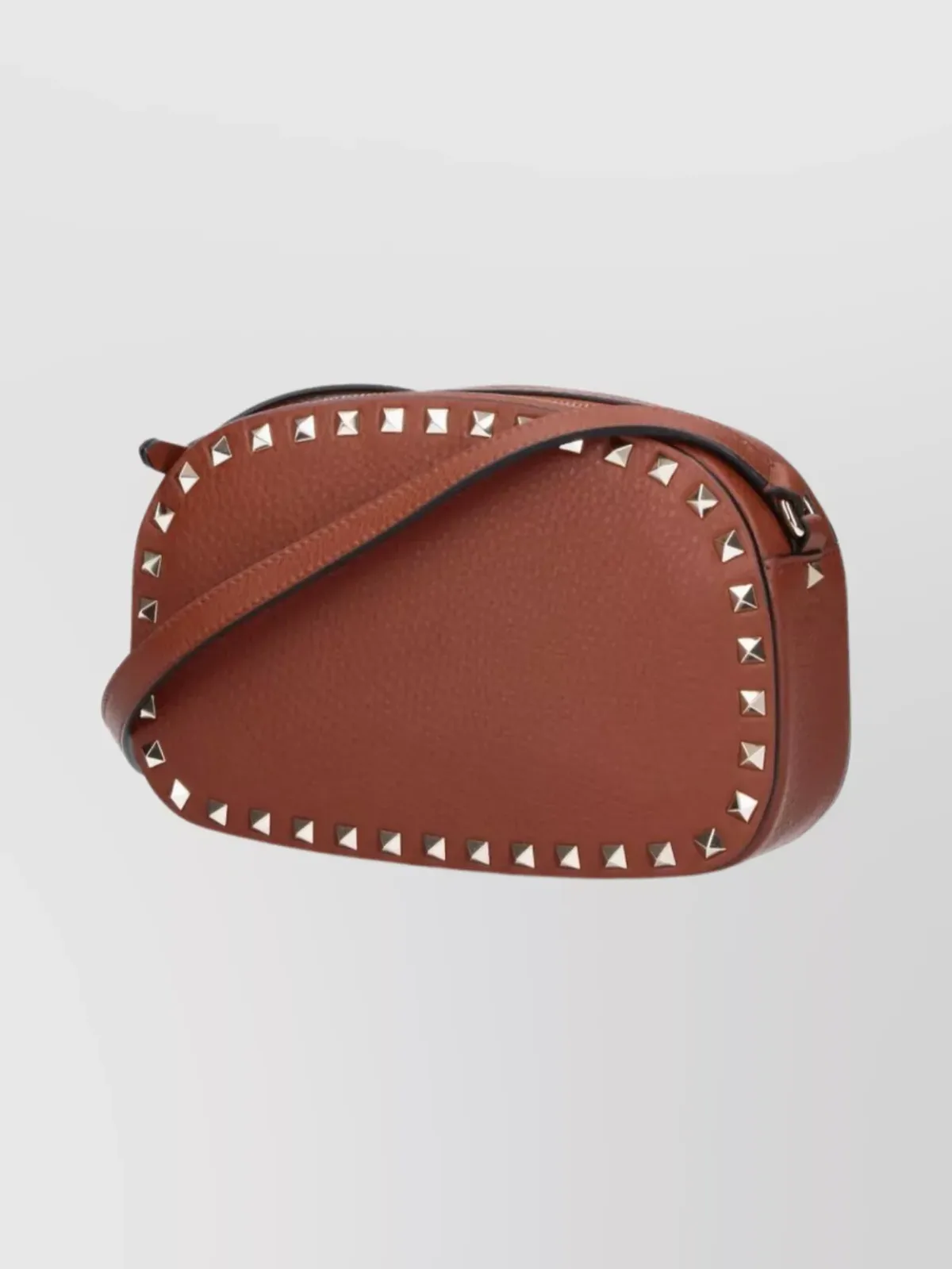 Valentino Garavani Studded Zip Shoulder Bag in marrone, foto 2