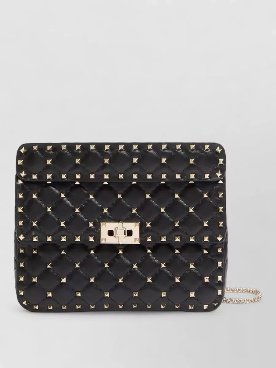 Clutch média Valentino Garavani Rockstud Spike Medium em Preto, foto 1