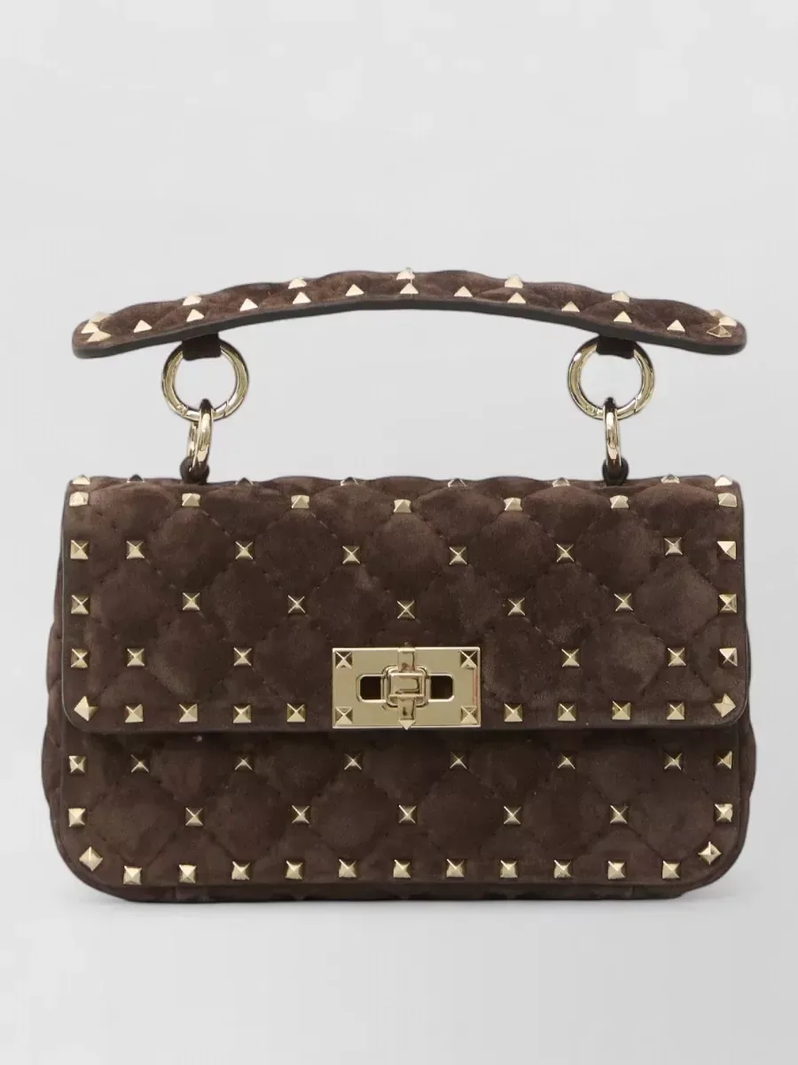 Pochette Valentino Garavani Rockstud Spike Small marron, photo 1