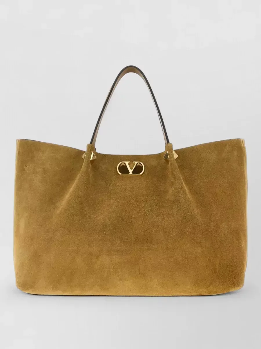 Valentino Garavani Rockstud Spike Tote,棕褐色,图片 1
