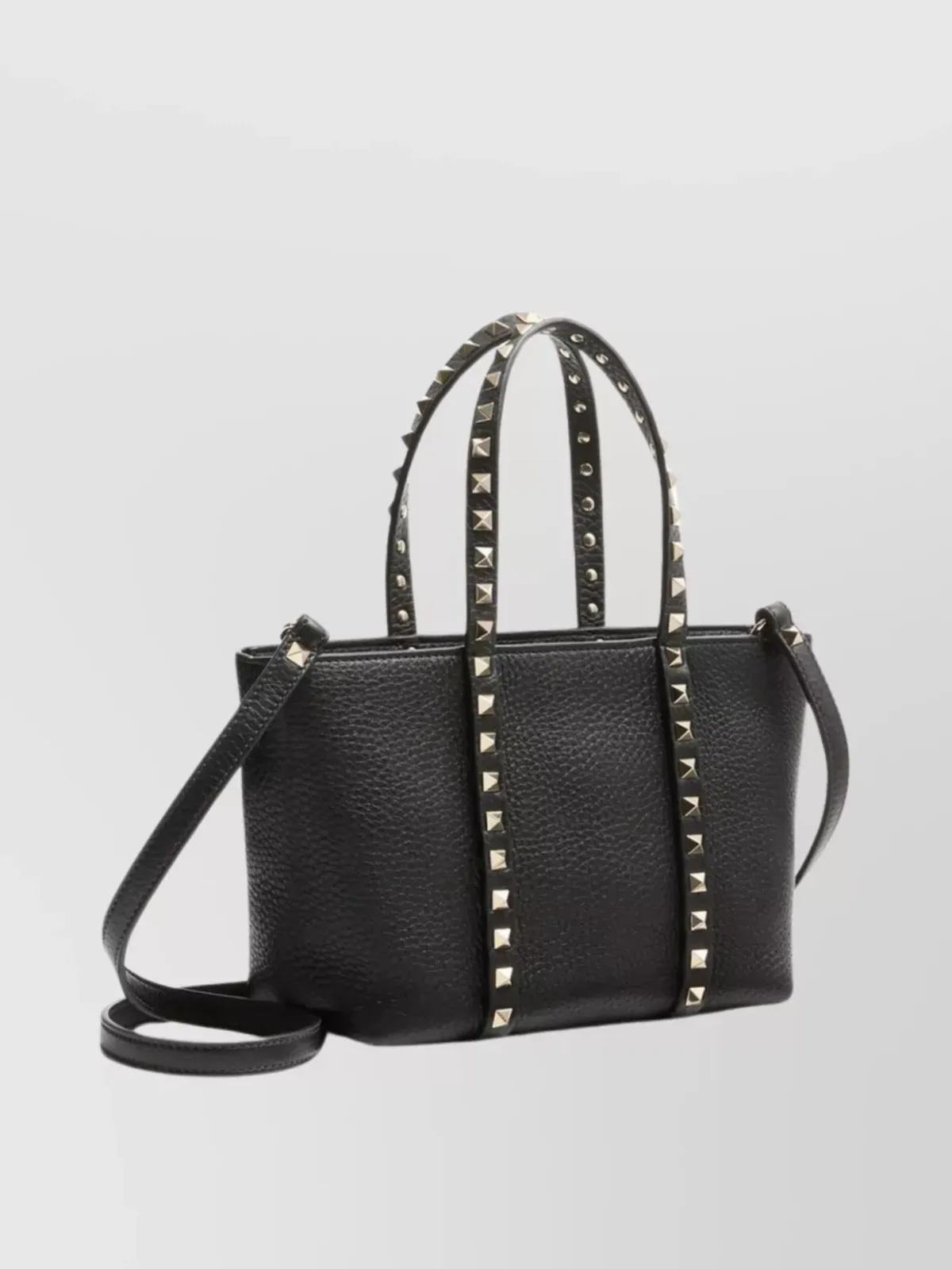Valentino Garavani Medium Studded Tote in nero, foto 3
