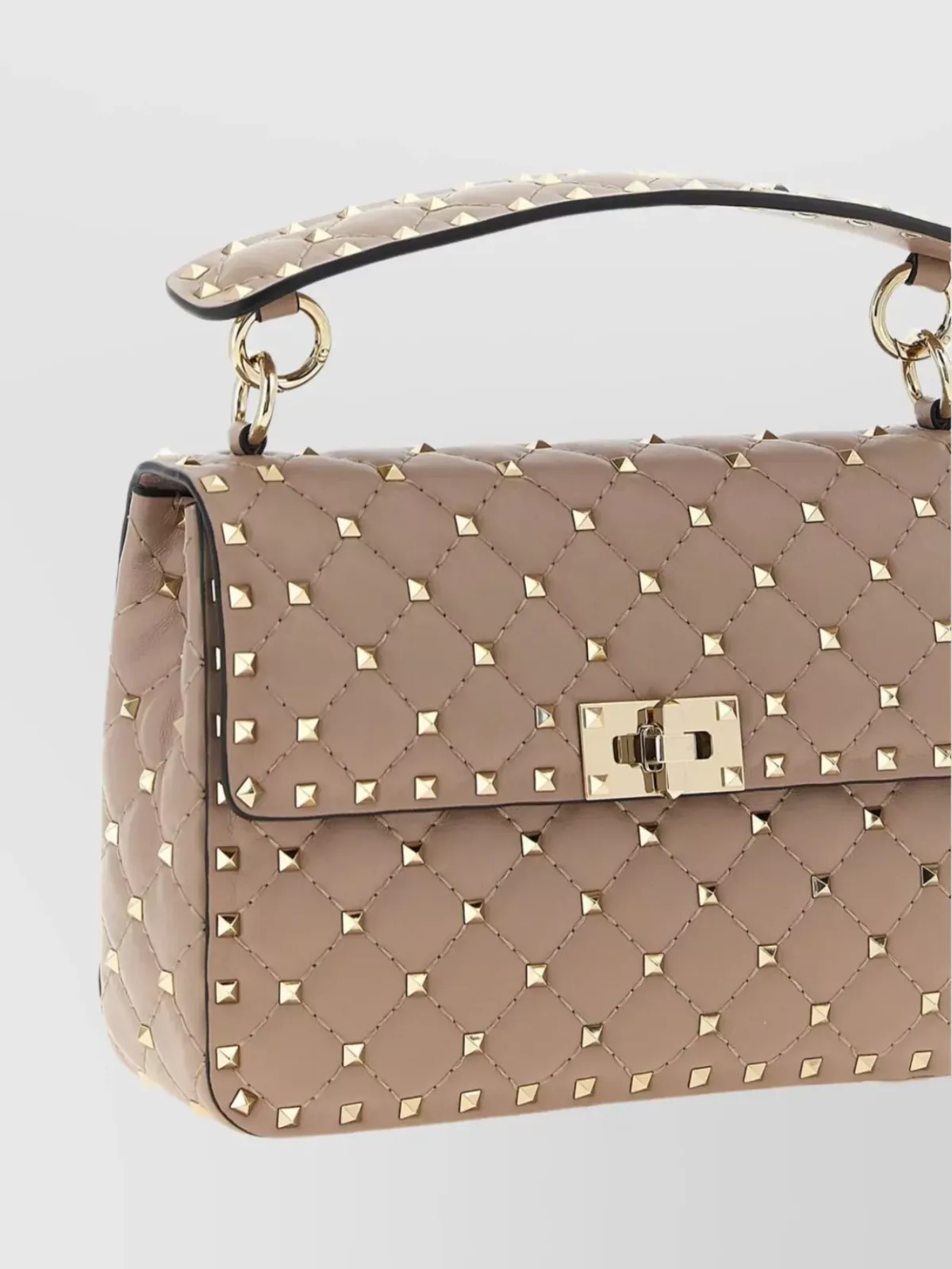 Sac Valentino Garavani Rockstud Spike beige, vue 3