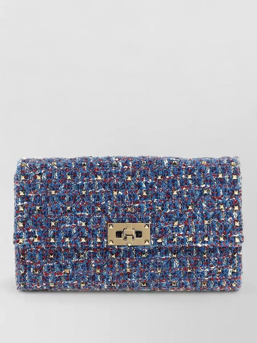 Clutch Valentino Garavani Rockstud Spike Clutch azul, foto 1