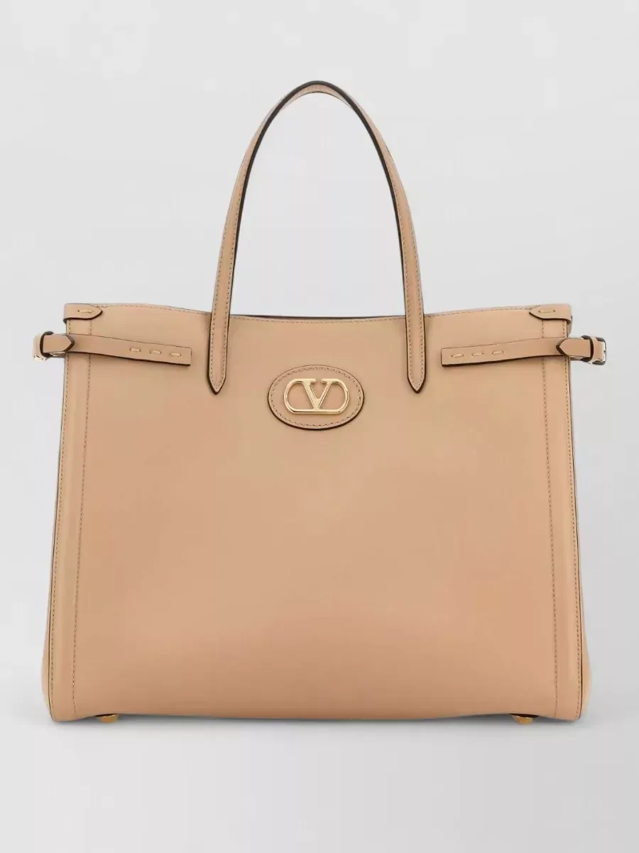 Cabas Valentino Garavani VLogo Signature beige, vue 1