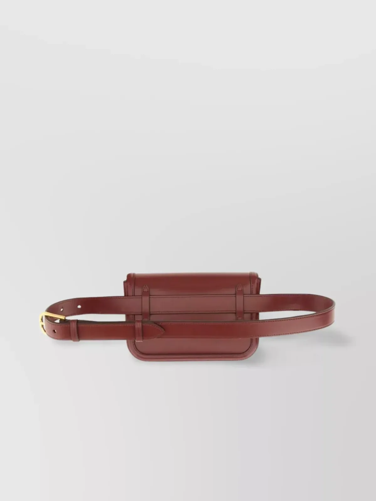 Valentino Garavani Buckle Belt Bag باللون بورغندي، صورة 2