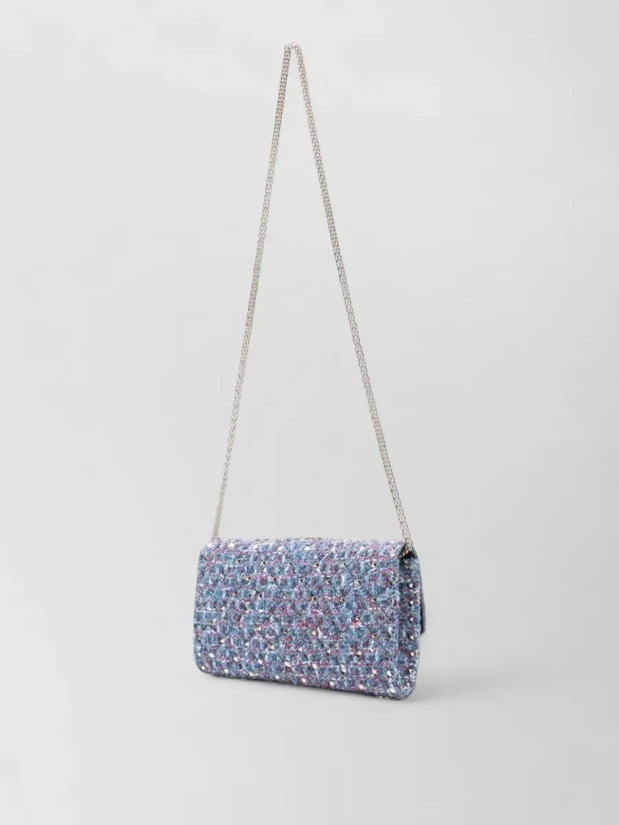 Valentino Garavani Rockstud Spike Clutch باللون أزرق فاتح، صورة 4