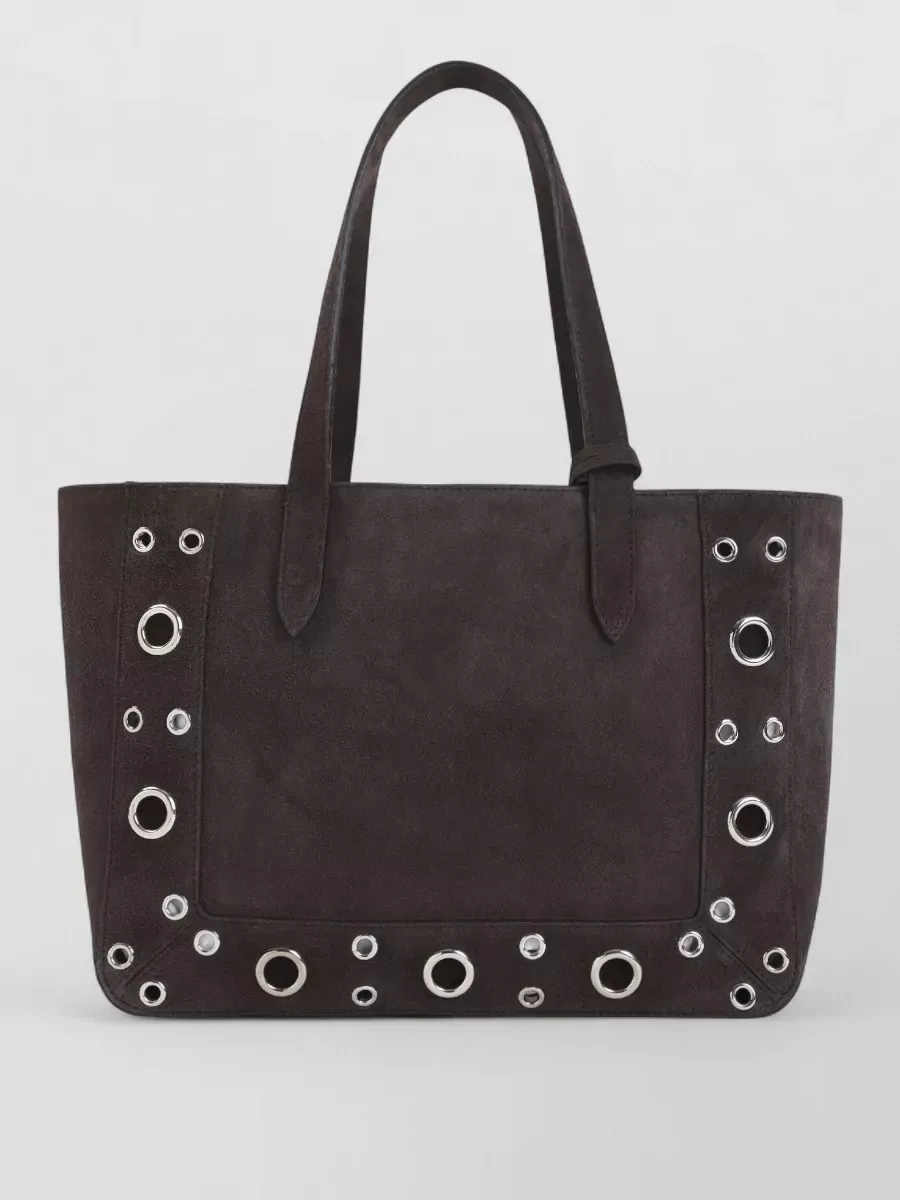 Mala shopper Valentino Garavani com studs em castanho, foto 2
