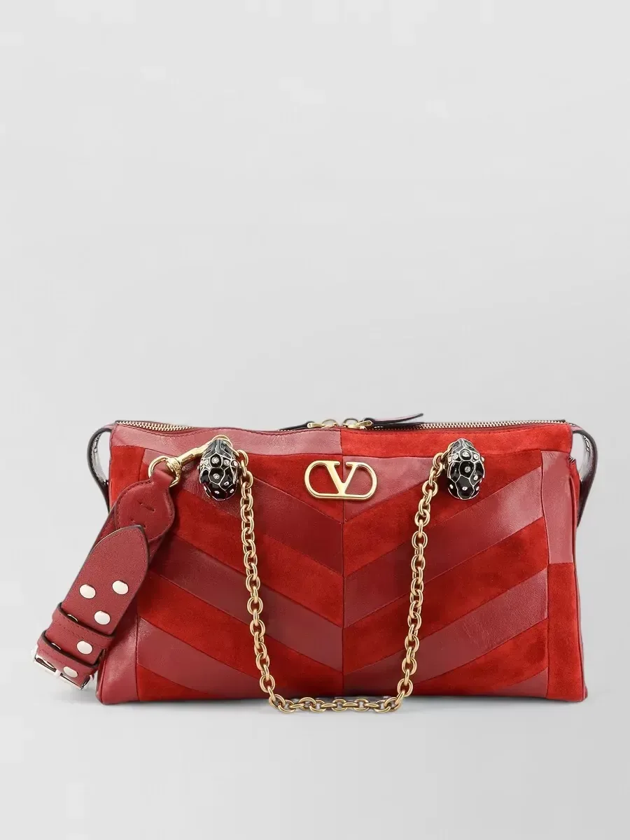 Sac Valentino Garavani Panthea Medium en rouge, photo 1
