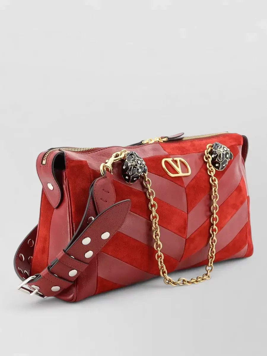 Sac Valentino Garavani Panthea Medium en rouge, photo 3
