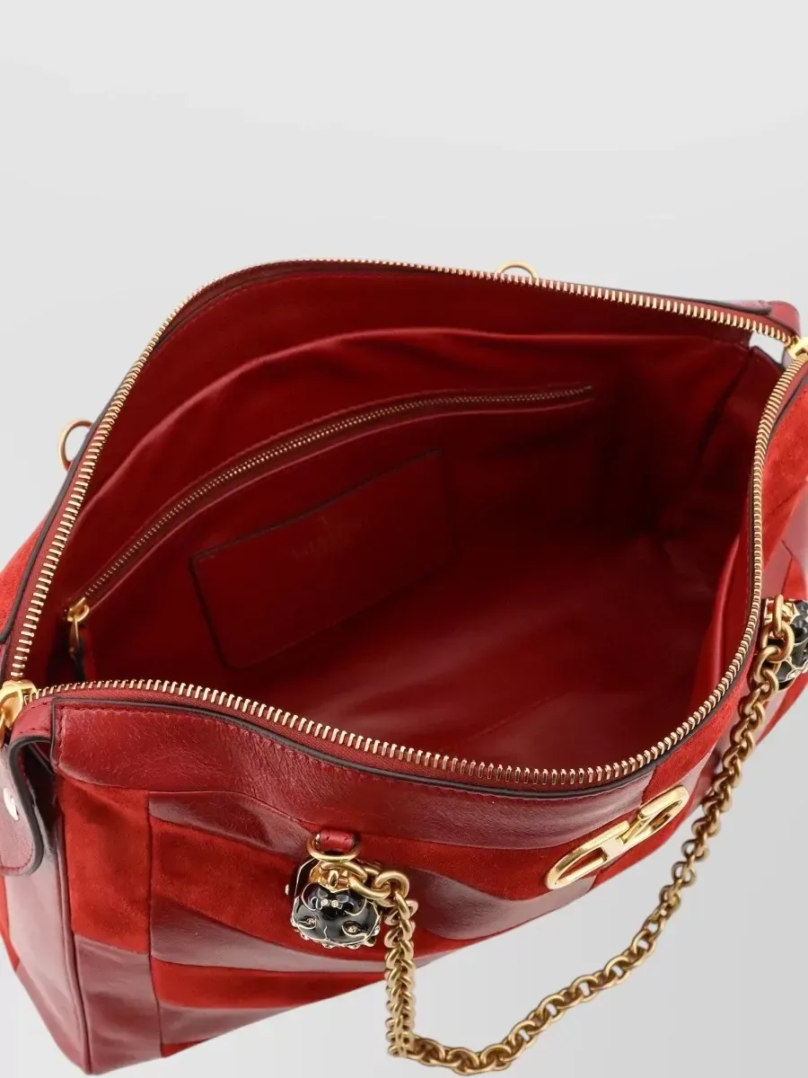 Sac Valentino Garavani Panthea Medium en rouge, photo 4
