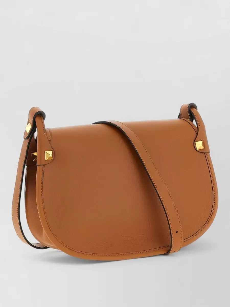 Borsa a spalla Valentino Garavani Studded Buckle Flap in Marrone, foto 2