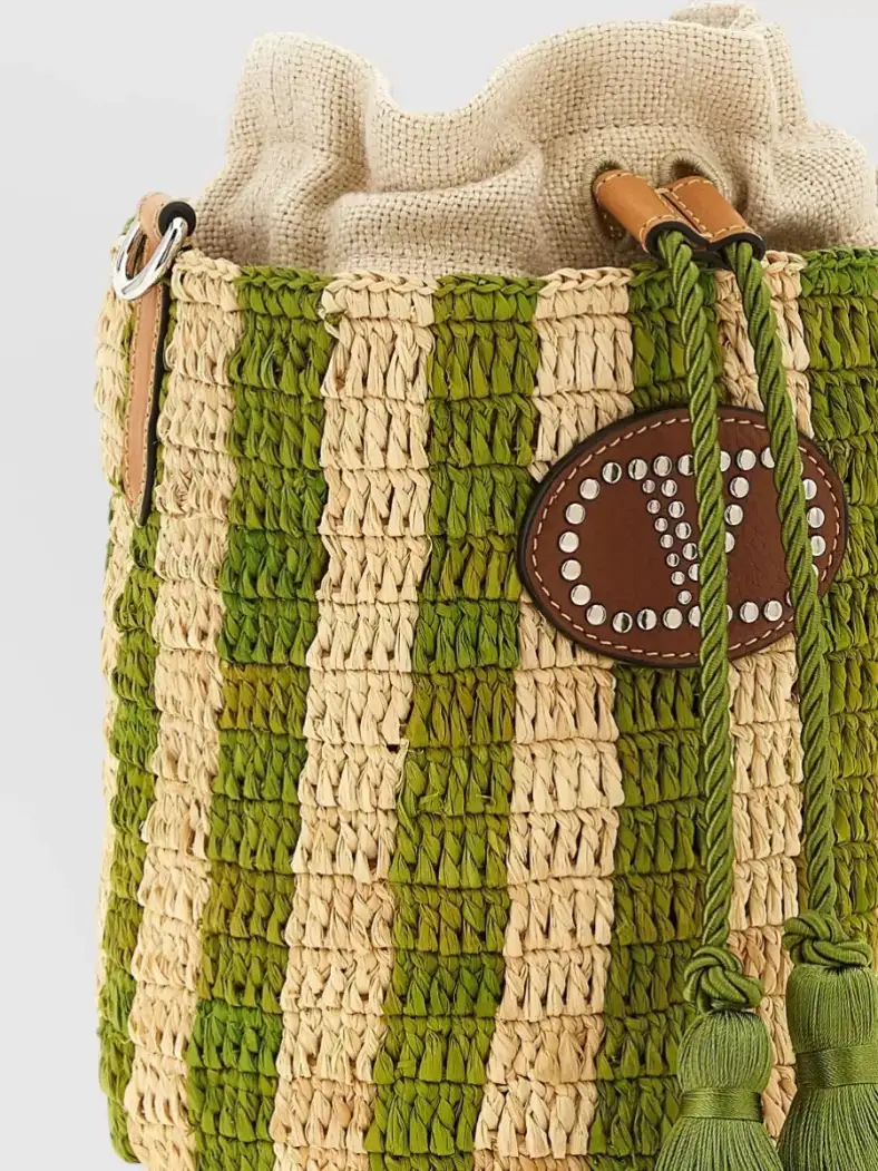 Valentino Garavani VLogo Signature Small Bucket Bag in Green, photo 3