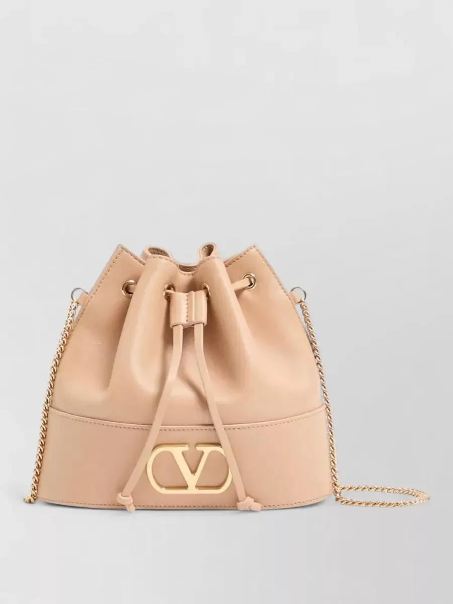 Valentino Garavani VLogo Signature Mini Bucket بيج، صورة 1