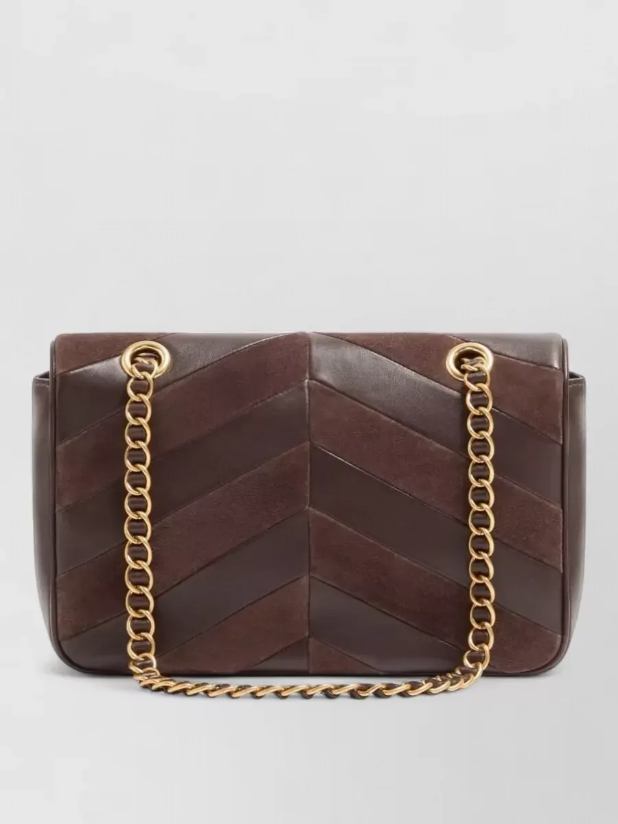 Valentino Garavani Chevron Schultertasche Medium in Braun, Foto 3