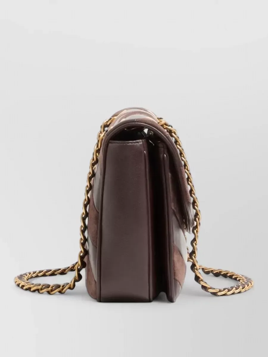 Valentino Garavani Chevron Schultertasche Medium in Braun, Foto 4