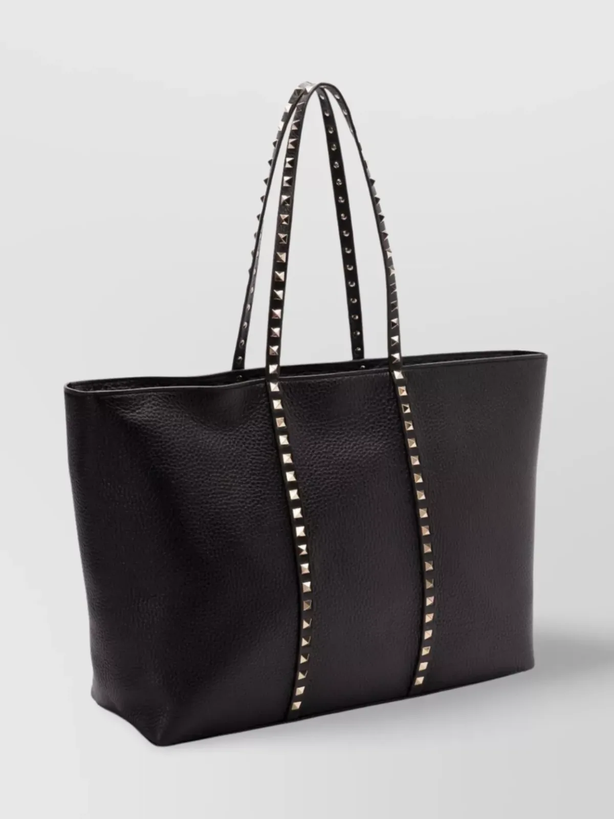Valentino Garavani Medium Leather Tote em Preto, foto 3